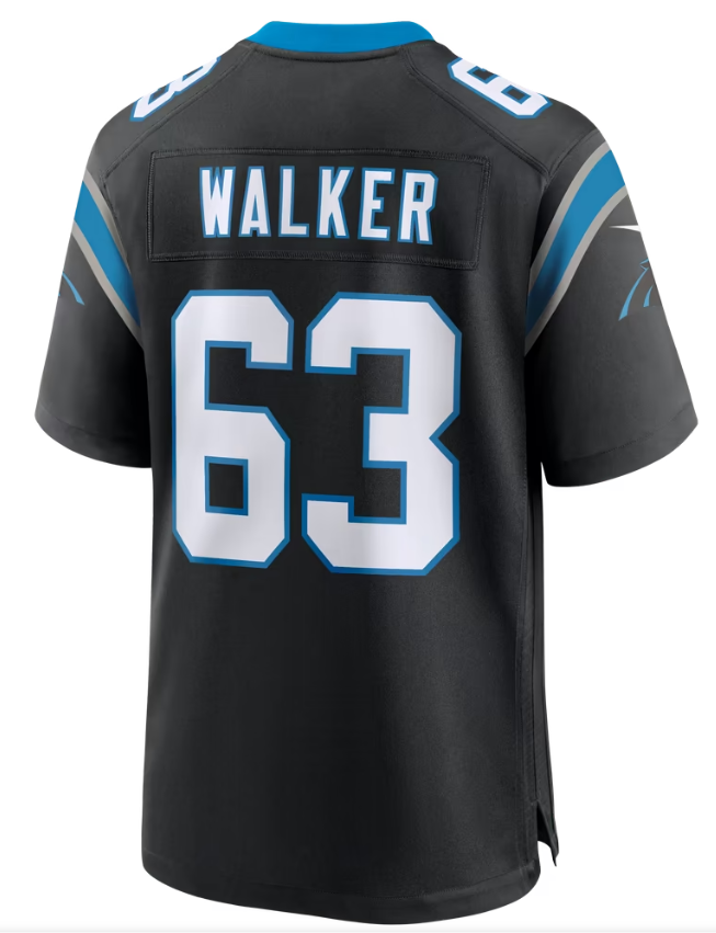Men's Nike Rasheed Walker Black Carolina Panthers Team Game Jersey