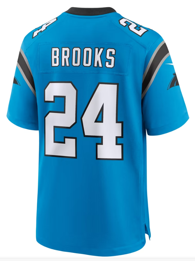 Men's Nike Jonathon Brooks Blue Carolina Panthers Alternate Game Player Jersey