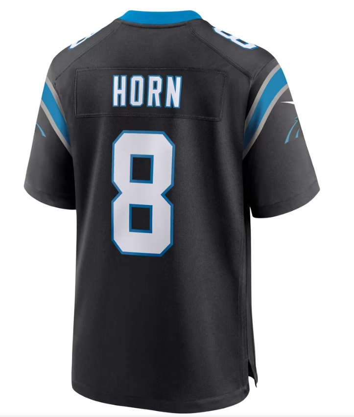 Men's Nike Jaycee Horn Black Carolina Panthers Game Jersey