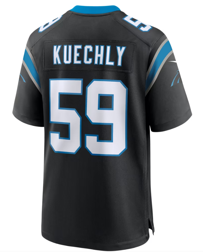 Men's Nike Luke Kuechly Black Carolina Panthers Team Game Jersey
