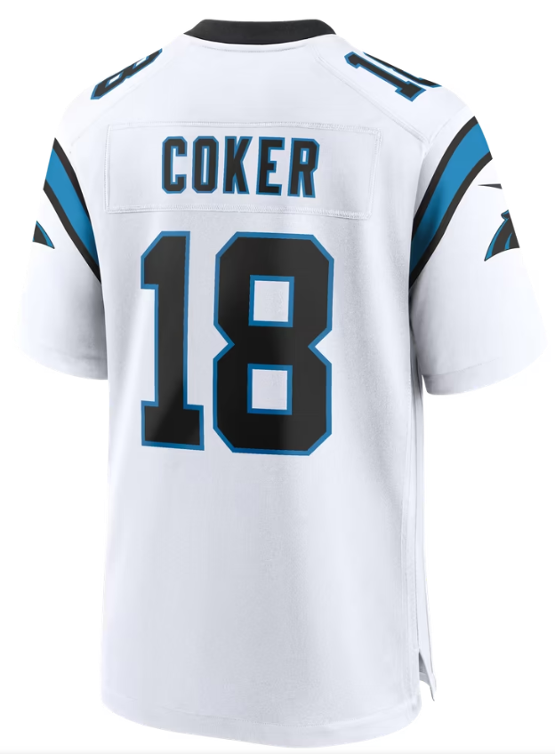 Men's Nike Jalen Coker Blue Carolina Panthers Alternate Game Jersey