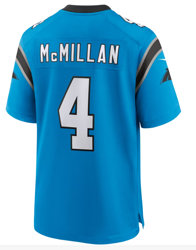 Men's Nike Tetairoa McMillan Blue Carolina Panthers Alternate Game Jersey