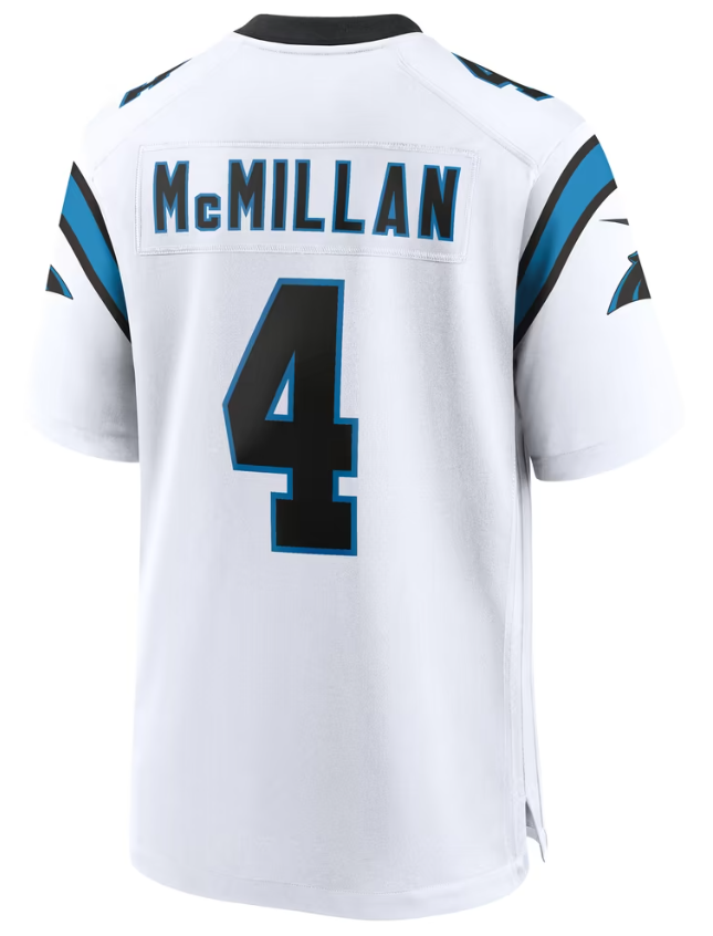 Men's Nike Tetairoa McMillan White Carolina Panthers Game Jersey