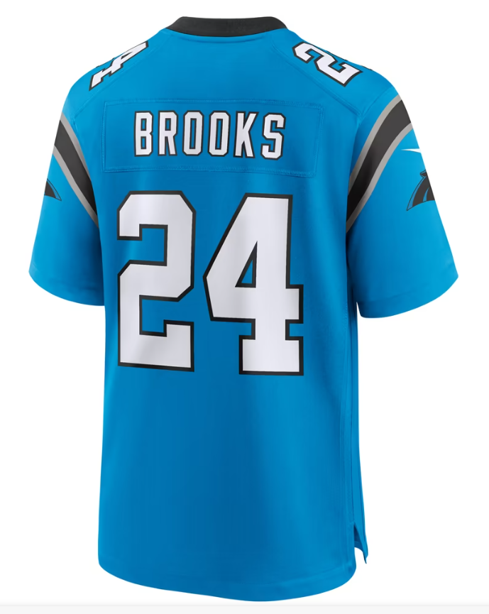 Men's Nike Jonathon Brooks Blue Carolina Panthers Alternate Game Player Jersey