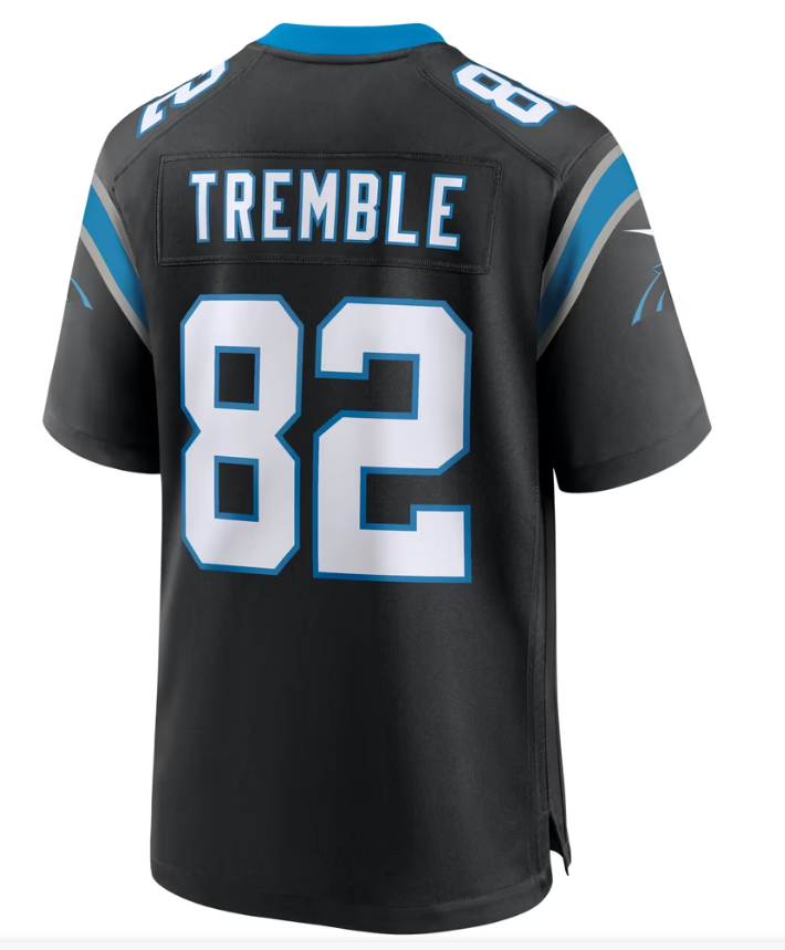 Men's Nike Tommy Tremble Black Carolina Panthers Team Game Jersey