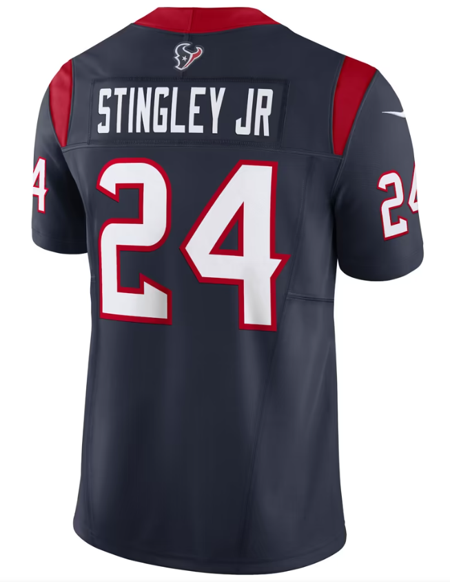 Men's Nike Derek Stingley Jr. Navy Houston Texans Vapor F.U.S.E. Limited Jersey