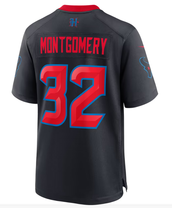 Men's Nike David Montgomery Navy Houston Texans Alternate Game Jersey