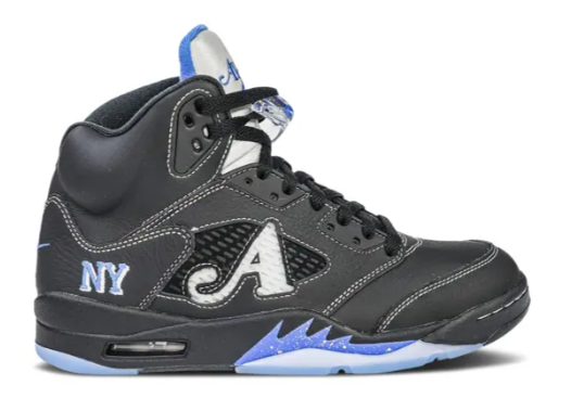 Awake NY x Jordan 5 Retro 'Boro - Racer Blue' Sample