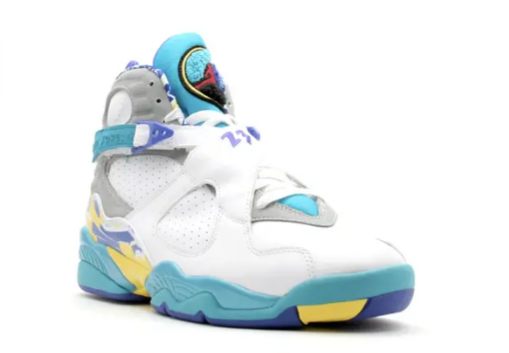 Wmns Jordan 8 Retro 'White Aqua'
