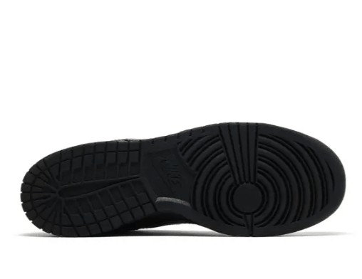 Bottom view of Dunk Low Retro Premium QS Army Olive sneakers showing the tread pattern and Nike branding.