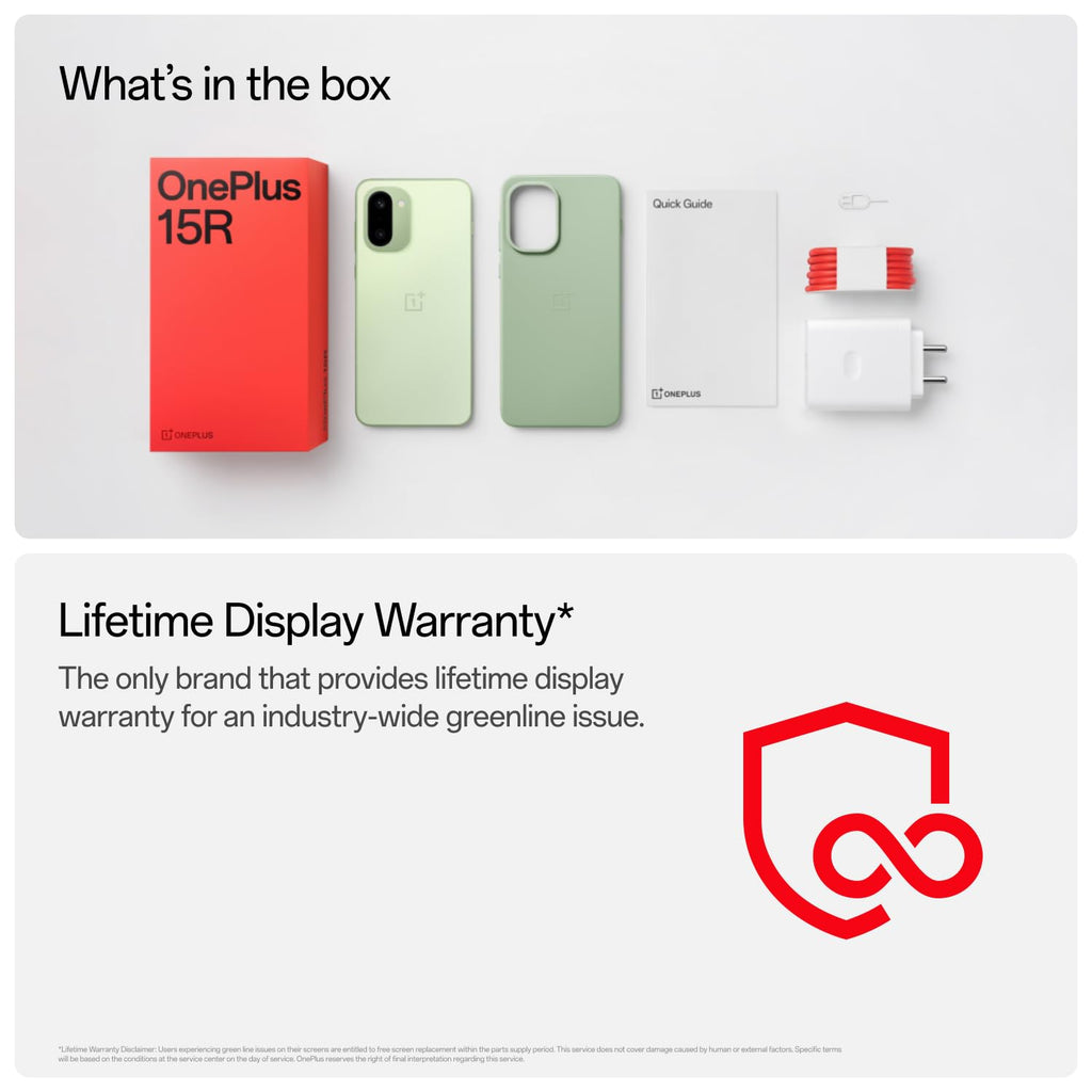 OnePlus 15R | 12GB+256GB | Mint Breeze | World's First Snapdragon® 8 Gen 5 | 7400mAh Battery | Personalised AI | Game-Changing 165Hz Display | IP66 IP68 IP69 & IP69K | 4K 120fps Video