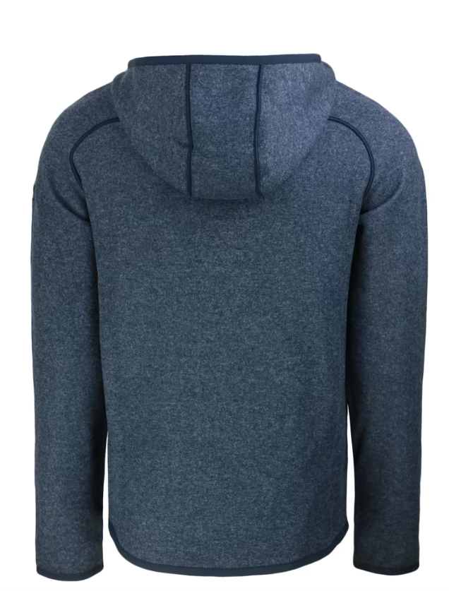 Men's Cutter & Buck Heather Navy Carolina Panthers Americana Mainsail Full-Zip Hooded Jacket