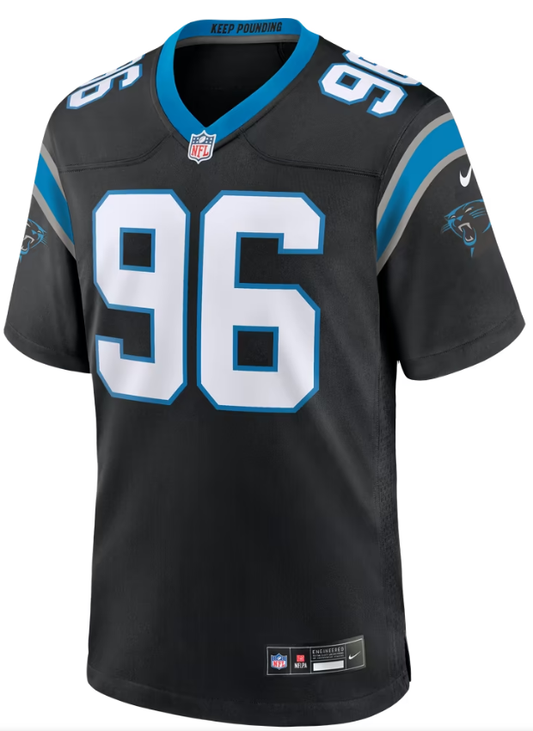 Men's Nike Anthony Goodlow Black Carolina Panthers Team Game Jersey