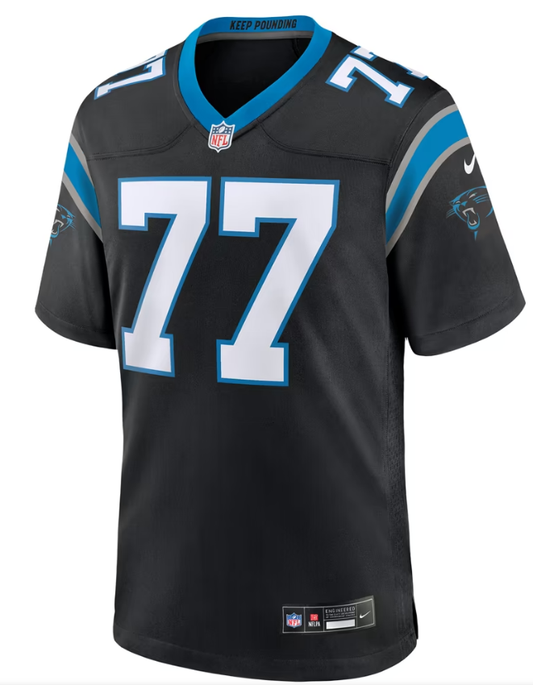 Men's Nike Yosh Nijman Black Carolina Panthers Game Jersey
