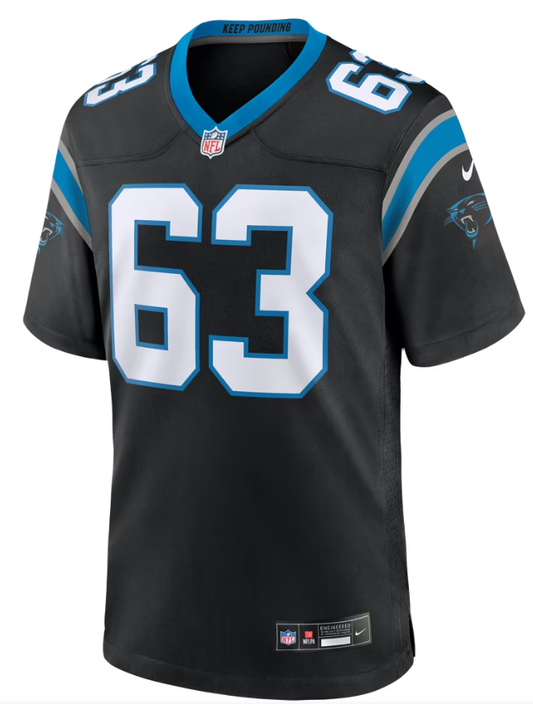 Men's Nike Rasheed Walker Black Carolina Panthers Team Game Jersey
