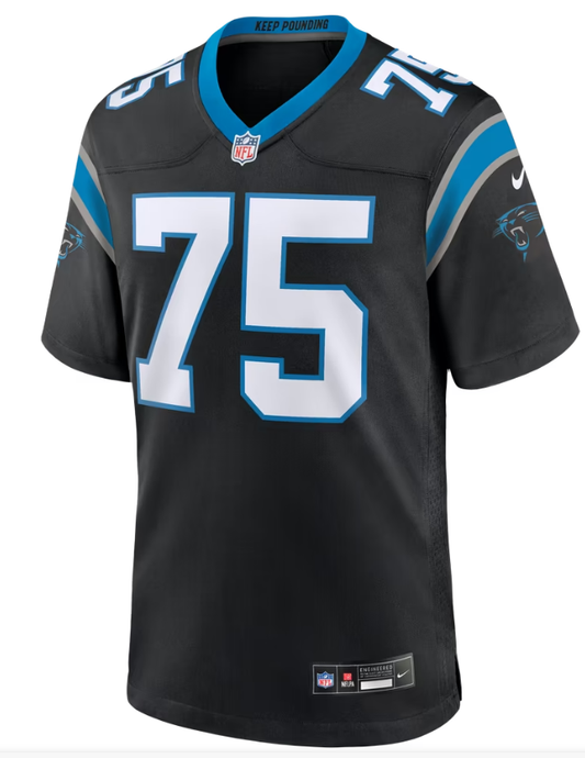 Men's Nike Sam Hecht Black Carolina Panthers Team Game Jersey