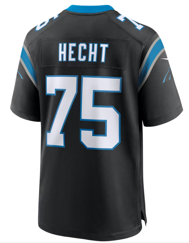 Men's Nike Sam Hecht Black Carolina Panthers Team Game Jersey
