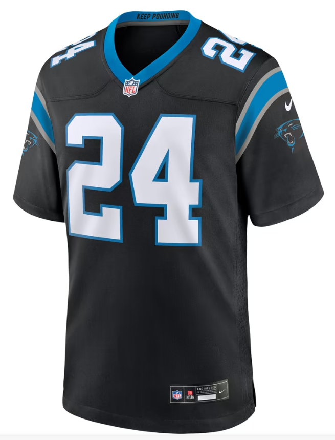 Men's Nike Jonathon Brooks Black Carolina Panthers Game Jersey