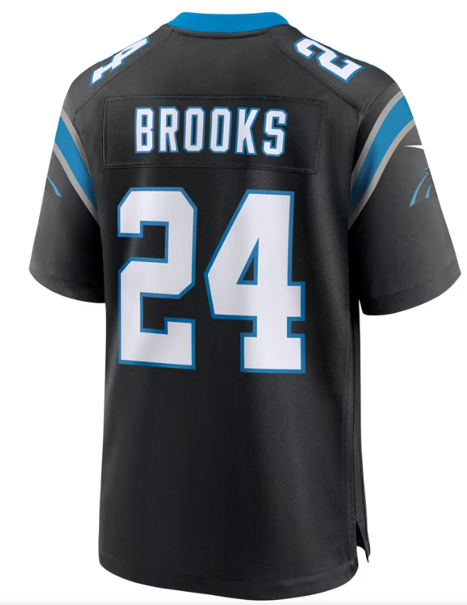 Men's Nike Jonathon Brooks Black Carolina Panthers Game Jersey