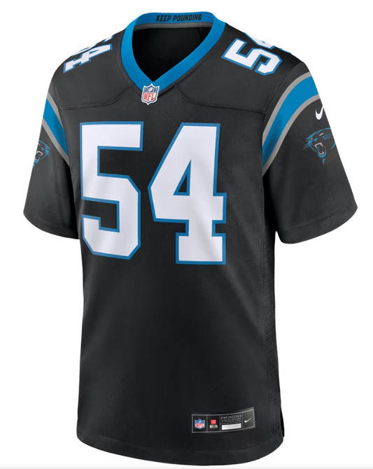 Men's Nike Bam Martin Scott Black Carolina Panthers Team Game Jersey