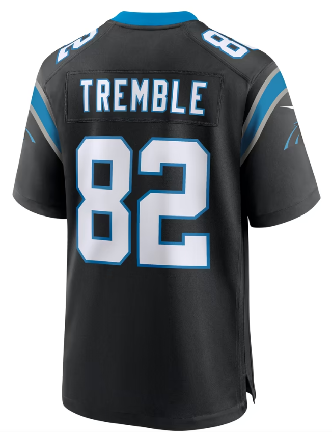 Men's Nike Tommy Tremble Black Carolina Panthers Team Game Jersey