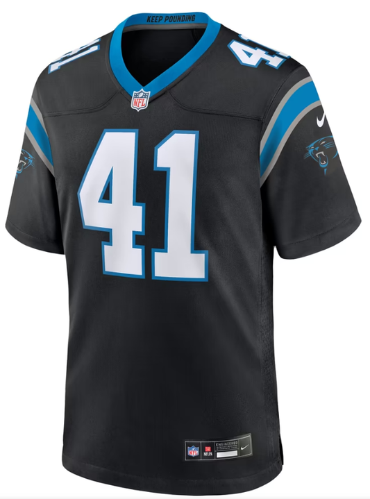 Men's Nike Jacoby Windmon Black Carolina Panthers Team Game Jersey