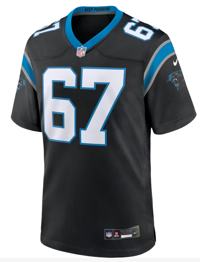Men's Nike Corey Bullock Black Carolina Panthers Team Game Jersey
