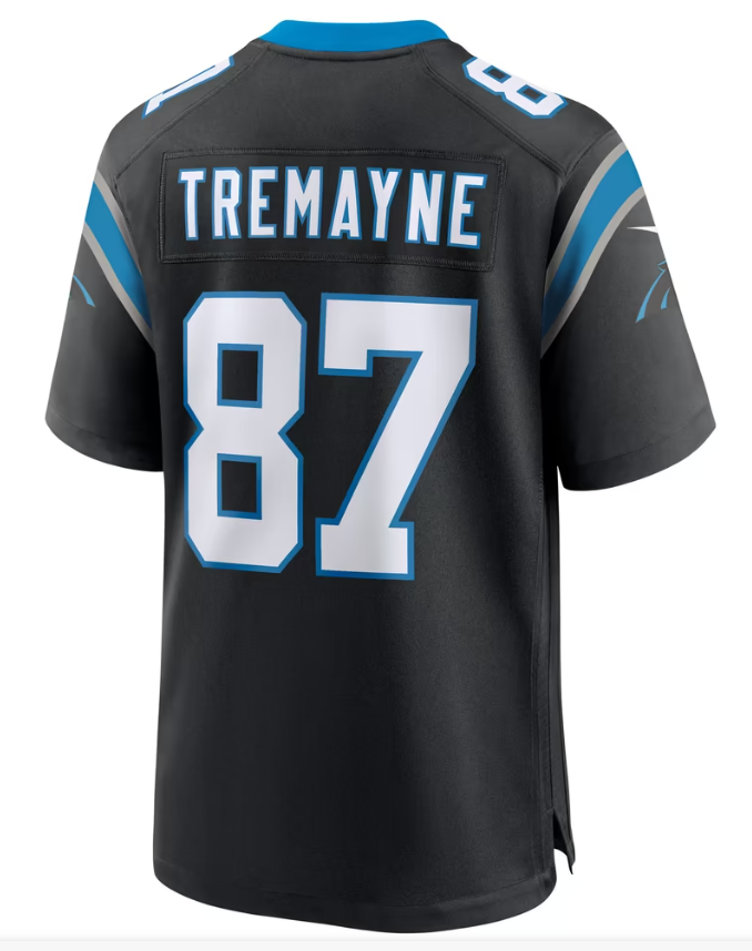 Men's Nike Brycen Tremayne Black Carolina Panthers Team Game Jersey