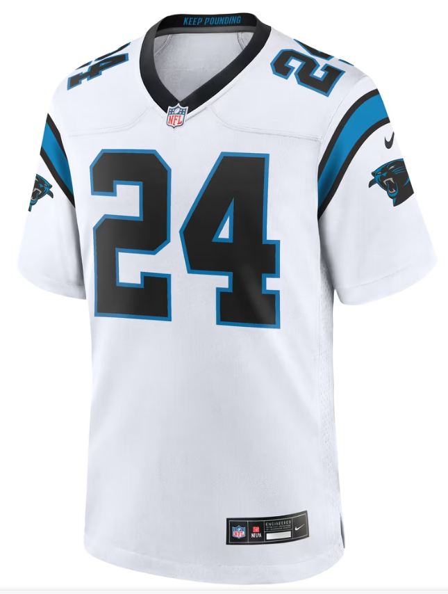 Men's Nike Jonathon Brooks White Carolina Panthers Game Jersey
