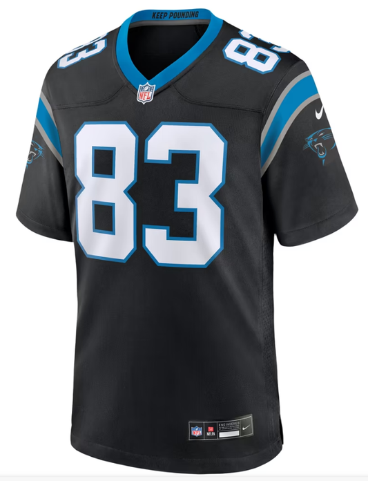Men's Nike David Moore Black Carolina Panthers Game Jersey