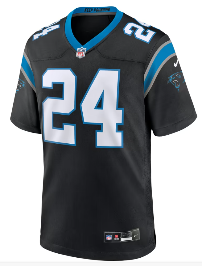 Men's Nike Jonathon Brooks Black Carolina Panthers Game Jersey