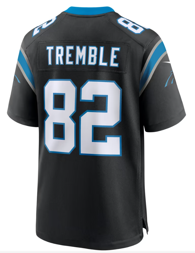 Men's Nike Tommy Tremble Black Carolina Panthers Team Game Jersey