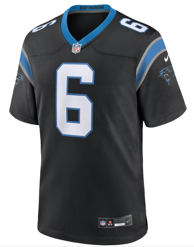 Men's Nike Sam Martin Black Carolina Panthers Team Game Jersey