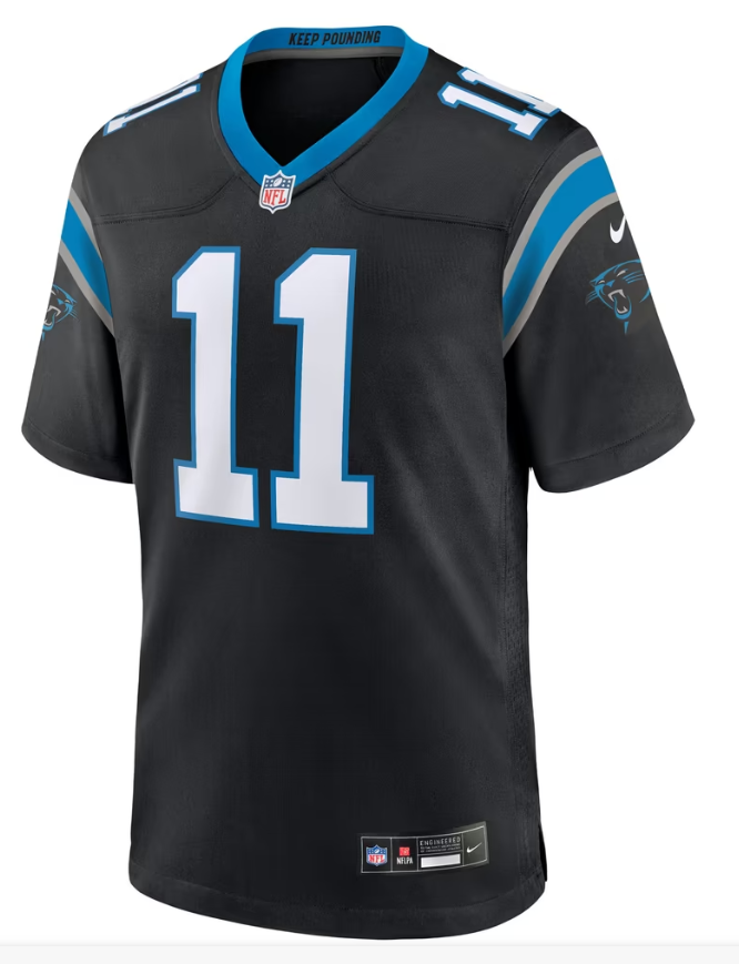 Men's Nike Nic Scourton Black Carolina Panthers Team Game Jersey