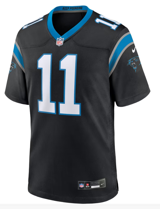 Men's Nike Nic Scourton Black Carolina Panthers Team Game Jersey