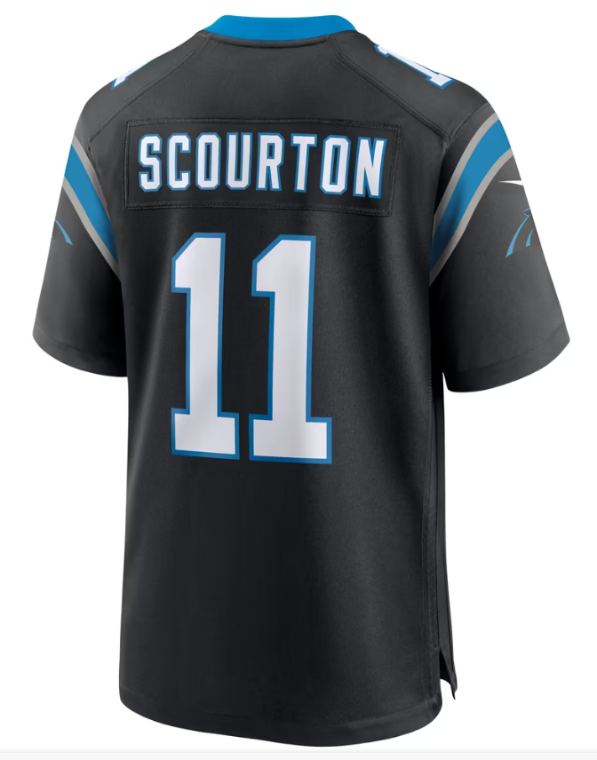 Men's Nike Nic Scourton Black Carolina Panthers Team Game Jersey