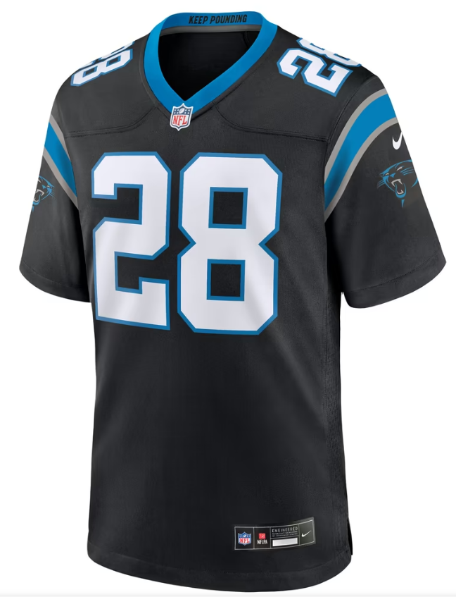 Men's Nike Damarri Mathis Black Carolina Panthers Team Game Jersey