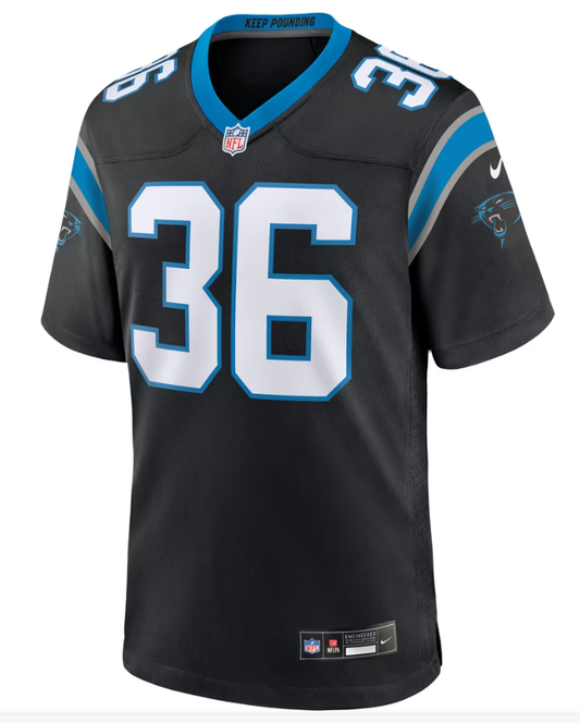 Men's Nike Demani Richardson Black Carolina Panthers Team Game Jersey