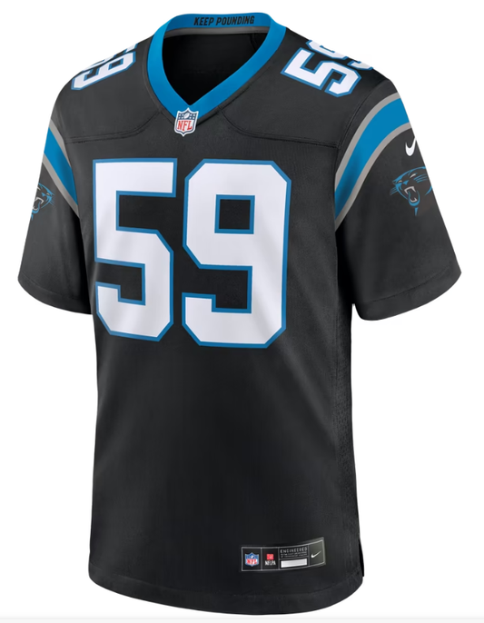 Men's Nike Luke Kuechly Black Carolina Panthers Team Game Jersey