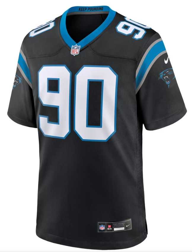Men's Nike Julius Peppers Black Carolina Panthers Retired Player Game Jersey