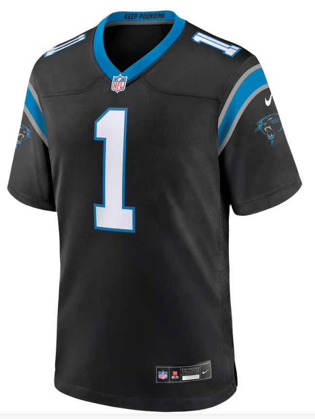 Men's Nike Cam Newton Black Carolina Panthers Team Retired Game Jersey