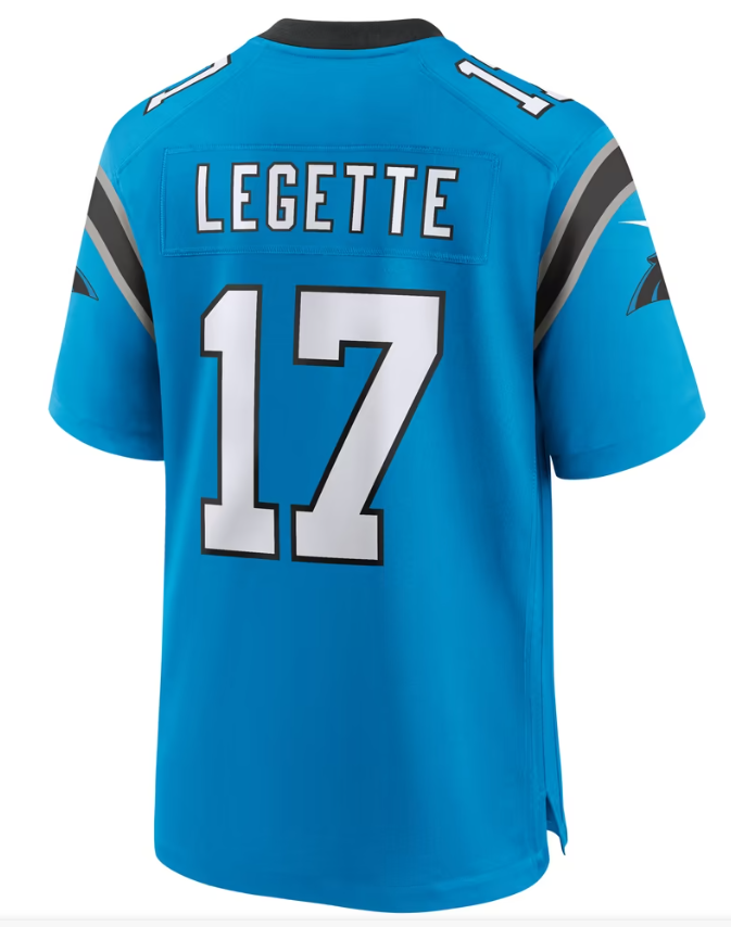Men's Nike Xavier Legette Blue Carolina Panthers Alternate Game Jersey