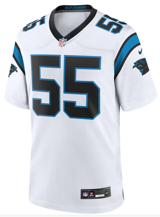 Men's Nike Devin Lloyd White Carolina Panthers Game Jersey