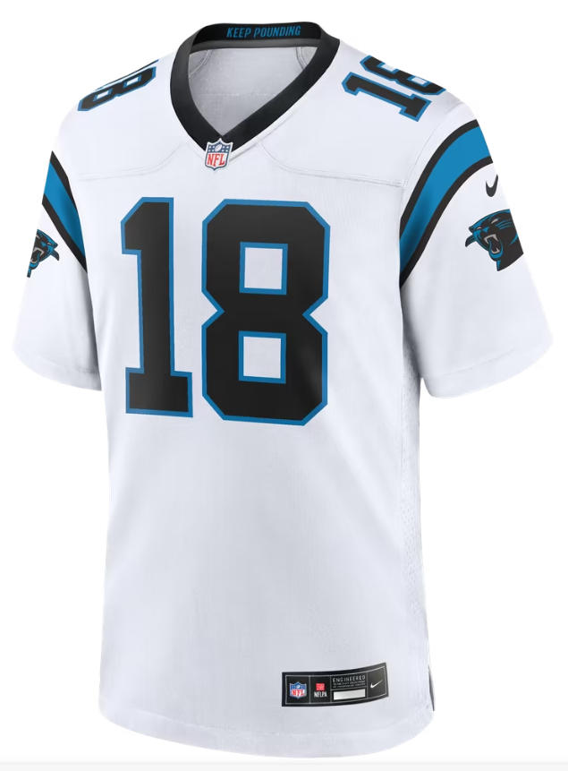 Men's Nike Jalen Coker White Carolina Panthers Game Jersey