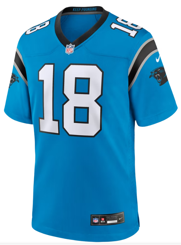 Men's Nike Jalen Coker Blue Carolina Panthers Alternate Game Jersey