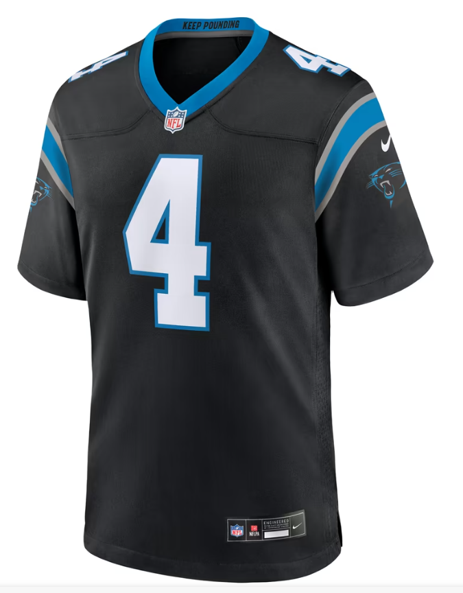Men's Nike Tetairoa McMillan Blue Carolina Panthers Alternate Game Jersey