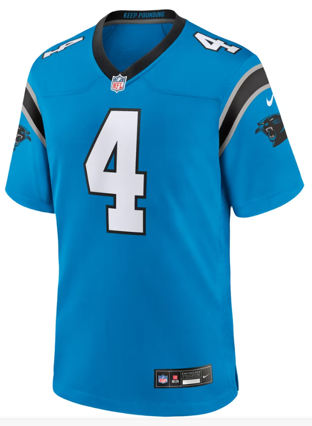 Men's Nike Tetairoa McMillan Blue Carolina Panthers Alternate Game Jersey