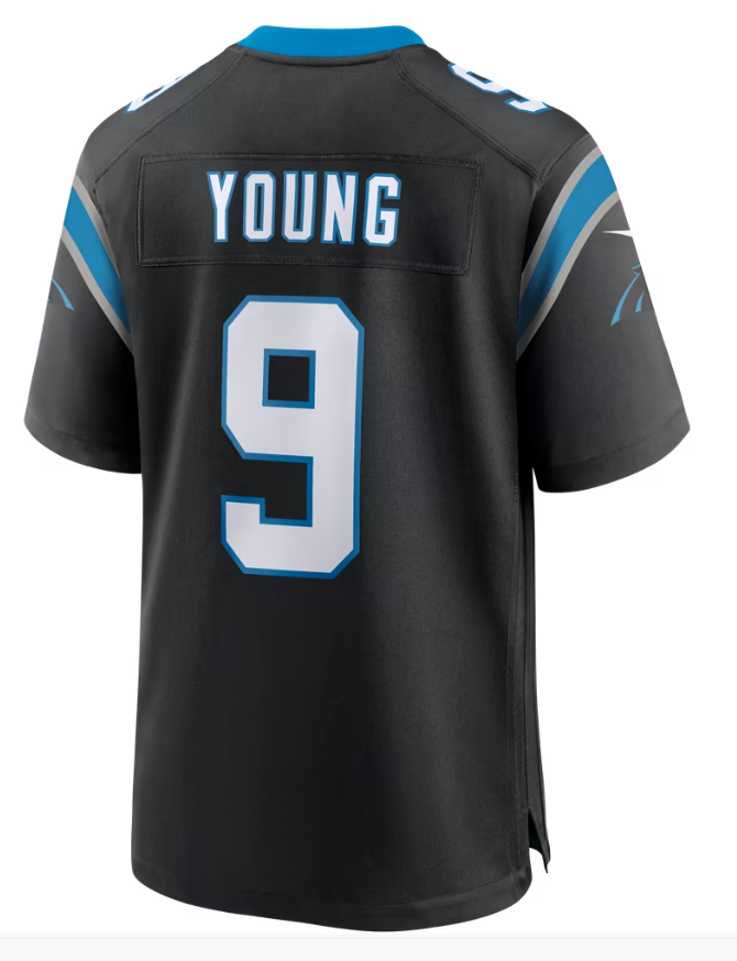 Men's Nike Bryce Young Black Carolina Panthers Team Game Jersey