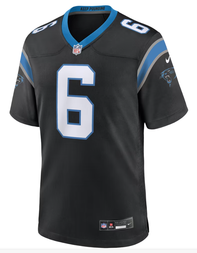 Men's Nike Sam Martin Black Carolina Panthers Team Game Jersey