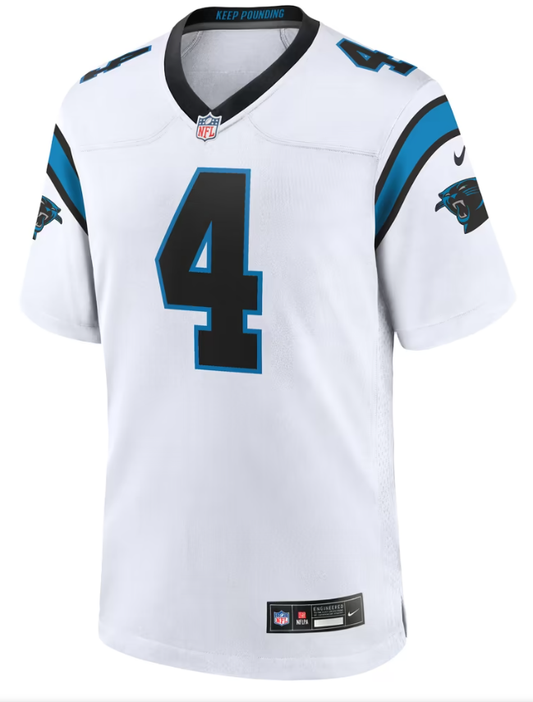 Men's Nike Tetairoa McMillan White Carolina Panthers Game Jersey